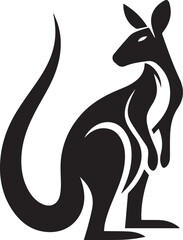 Black silhouette vector of kangaroo © Ami