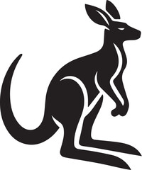kangaroo silhouette vector © Digital