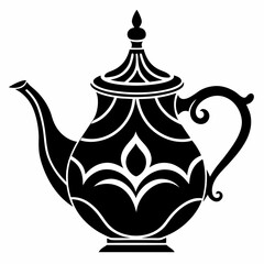 teapot on white background