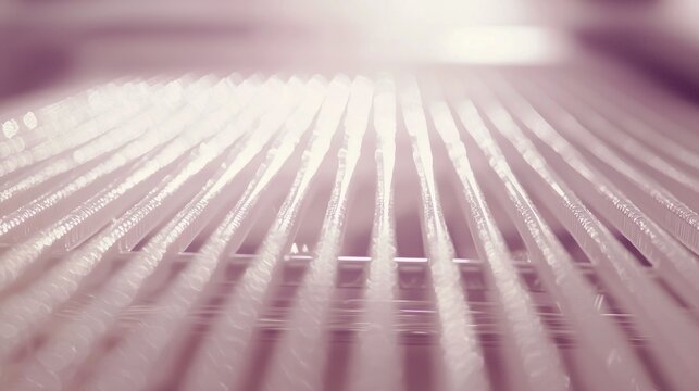 Close-up view of parallel threads