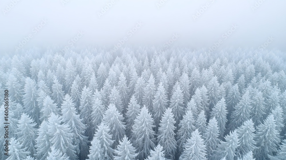 Leinwandbilder a breathtaking view of a vast snow covered forest blanketed in a layer of pristine white creating a 