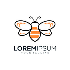 Abstract bee logo design