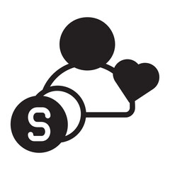pledge glyph icon