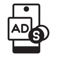 advertising glyph icon
