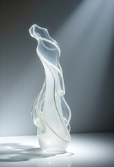 Fototapeta premium glass vase sitting on top of a table