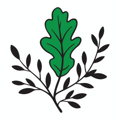 Leaf Arugula Silhouette Vector Icon in Black