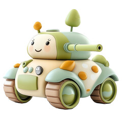 Naklejka premium toy car on a white background, isolated on white background, cartoon 3d