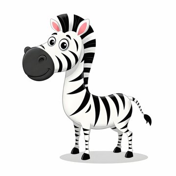 funny zebra cartoon vector illustration