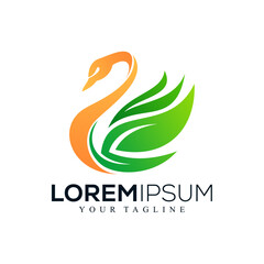 Fototapeta premium Abstract swan logo design