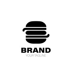 Burger Logo. Burger Logo Design. Burger Logo Brand. Burger Logo Vector Design Isolated on White Background