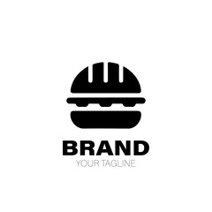 Burger Logo. Burger Logo Design. Burger Logo Brand. Burger Logo Vector Design Isolated on White Background