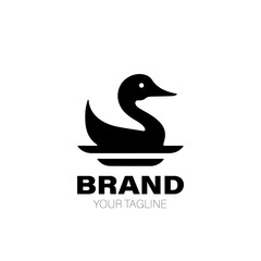Duck Logo. Duck Logo Design. Duck Logo Brand. Duck Logo Vector Design Isolated on White Background
