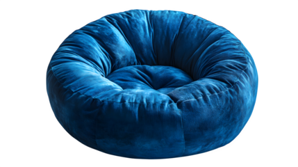 Comfortable bean bag chair top view isolated on white background