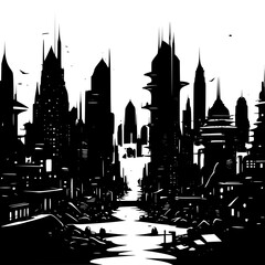 london skyline silhouette