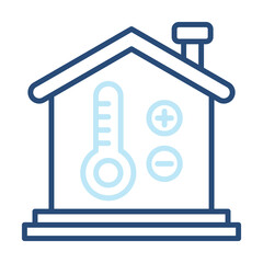 Temperature Control Icon Two Color Outline Style. Vector Illustration For Graphic Design