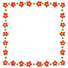 the edge of a flower