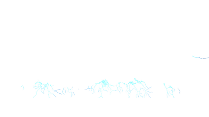 Dark thunder cloud with lightning bolt isolated on white background