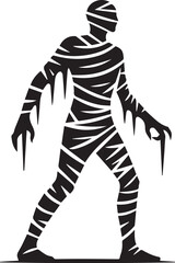mummy vector Black and white