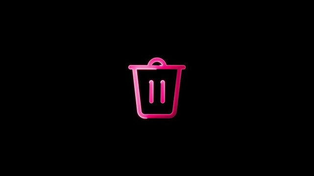 Black Simple Trash Icon, rash bin icon. Trash can, bin icons, rubbish bin sign, trash bin open symbols. Trash Can line icon inside circle, delete, throw away