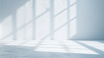 Modern minimalist interior sunlight window design bright clean white gray room space