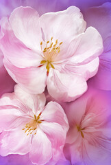 Obraz premium Floral spring background. Apple tree petals. Close-up. Nature.
