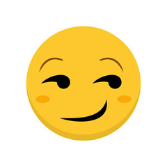 flirting face smug face suggestive face funny yellow emoticon emoticon for web