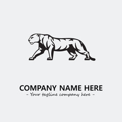 Panther illustration black and white for logo company vector image
