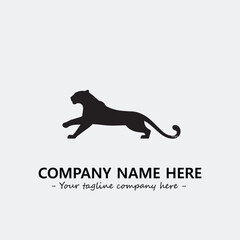 Panther illustration black and white for logo company vector image
