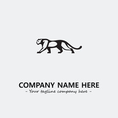 Panther illustration black and white for logo company vector image

