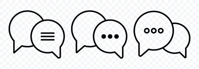 Chat message icons. Chat speech bubble, Social media message. Chat Dialogue Icon. Vector illustration
