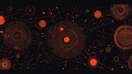 Obraz premium Abstract Cosmic Data Visualization