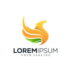 Abstract eagle logo design