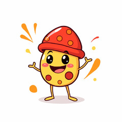 Pizza funny vector 