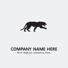 Panther illustration black and white for logo company vector image
