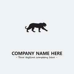 Panther illustration black and white for logo company vector image
