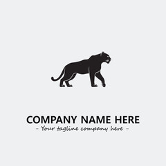 Panther illustration black and white for logo company vector image
