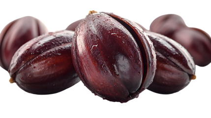 Fresh jojoba fruit isolated on white background, HD and realistic