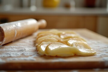 Sliced apples ready for a delicious pastry.
