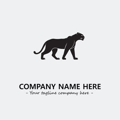 Panther illustration black and white for logo company vector image
