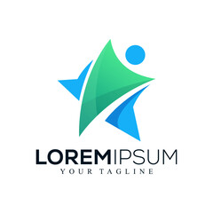 Abstract star logo design