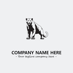 Panther illustration black and white for logo company vector image
