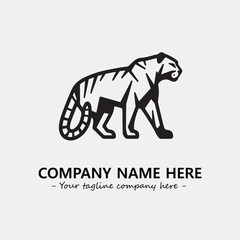 Panther illustration black and white for logo company vector image
