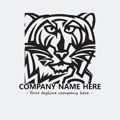 Panther illustration black and white for logo company vector image
