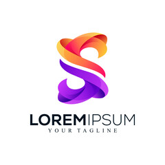 Fototapeta premium Abstract letter S logo design