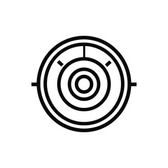 Naklejka premium Abstract Concentric Circles Design with Central Focus Point Transparent