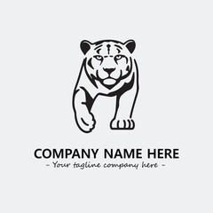 Panther illustration black and white for logo company vector image
