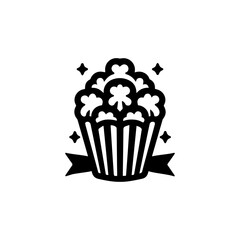 Popcorn icon with transparent background