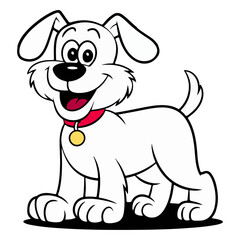 Smileing cute Dog vector