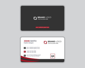 Professional double-sided creative business card vector design template. Business card for business and personal use. Vector illustration design. Horizontal layout, Print ready.