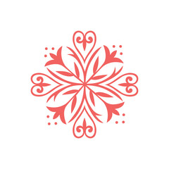 Vector Kyrgyz ornament with heart-like shapes and symmetrical folk motifs. Inspired by nomadic heritage and Central Asian art. Perfect for textile and decor.